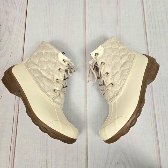 Sperry Syren Gulf Duck Rain Boot White 7 - Picture 3 of 14